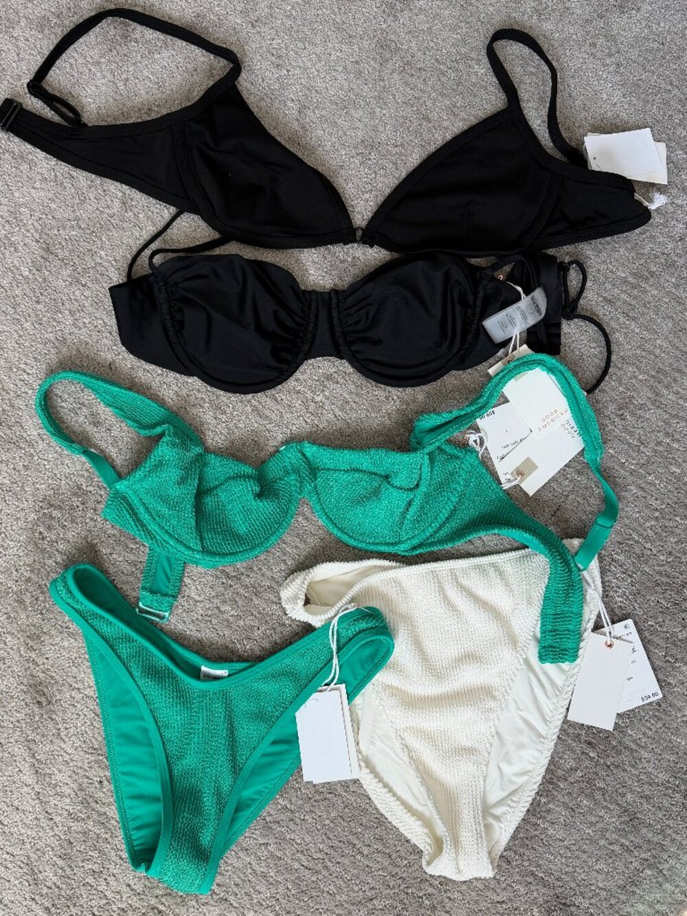 New with Tags Good American Swim Bikini Bundle Small Medium